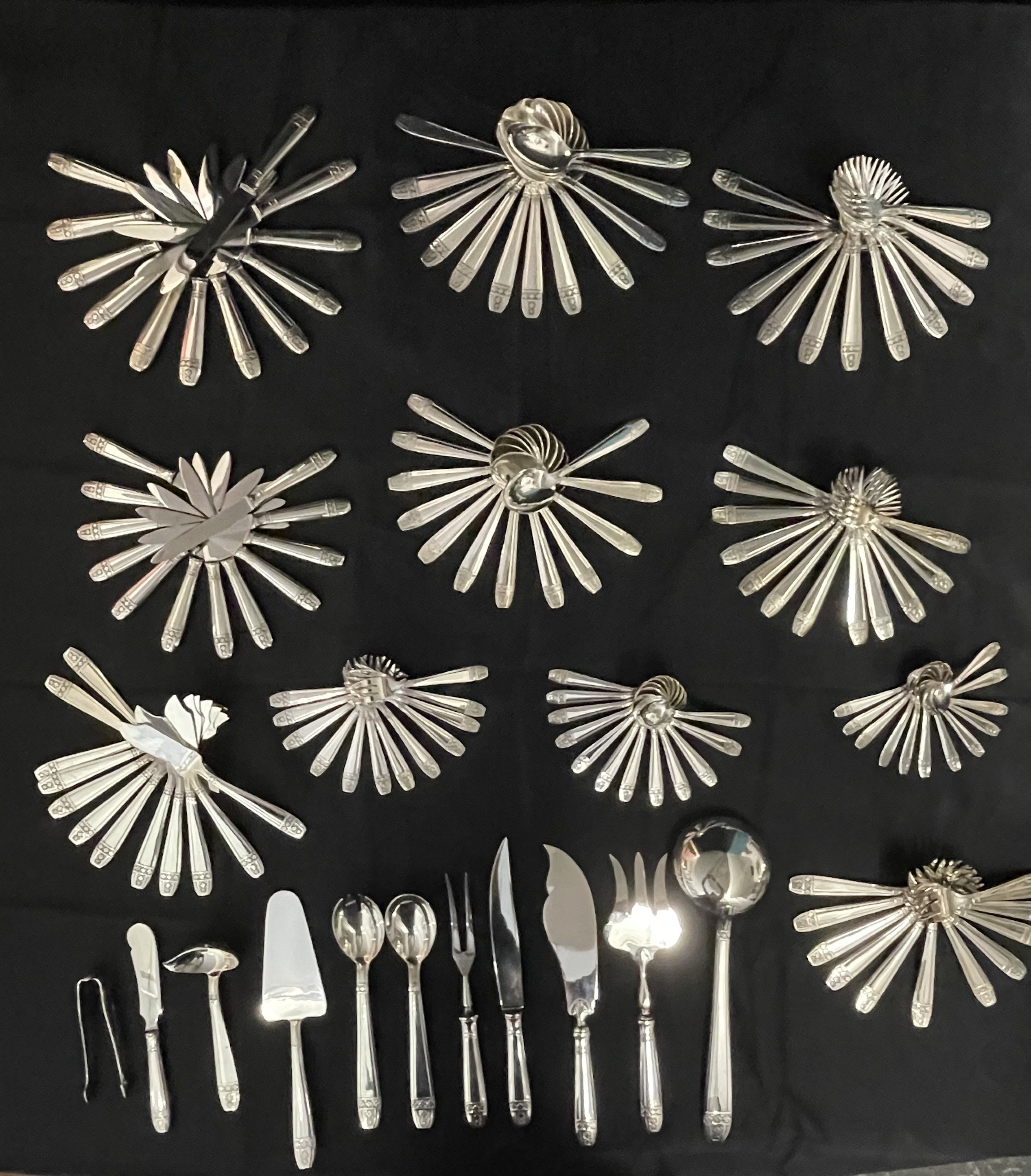 Cutlery 143 pieces Grand Prix de Monaco art deco with silversmith