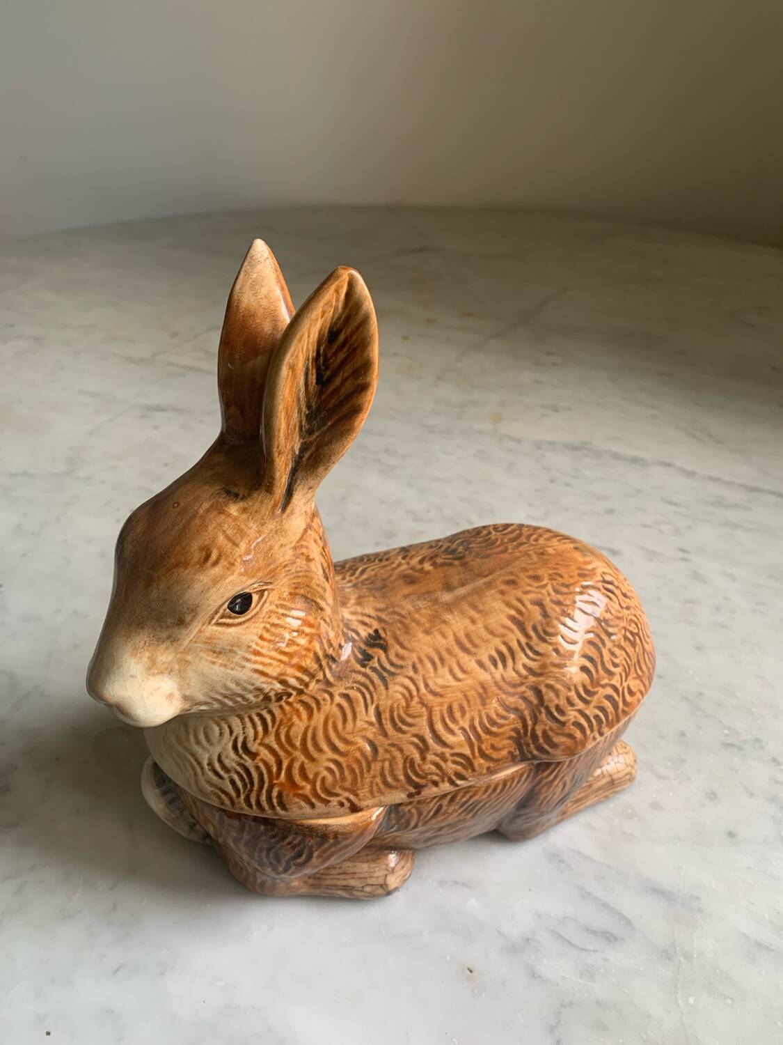 Ceramic rabbit terrine
