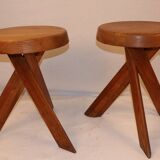 Pierre Chapo's pair of S31 stools