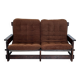 Scandinavian two-seater oak sofa, 1960s
