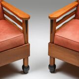 Pair of club chairs art deco Europe 1960