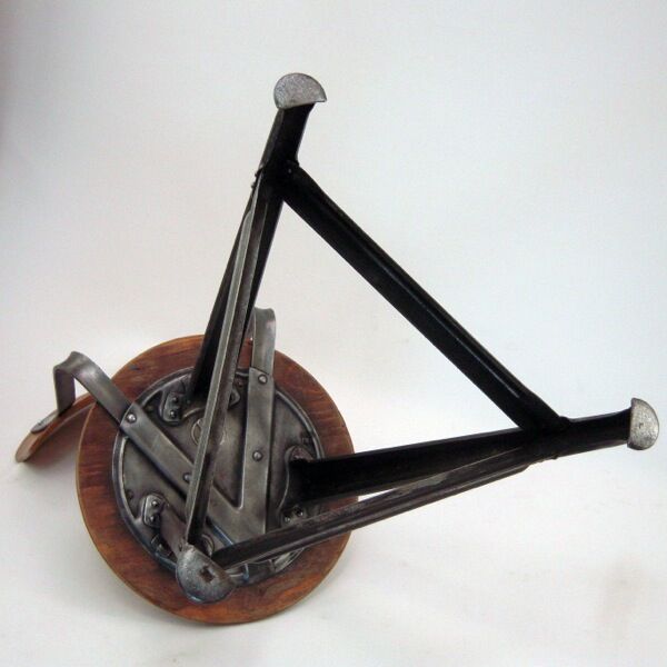 Rowac vintage industrial stool chair from the 1920s