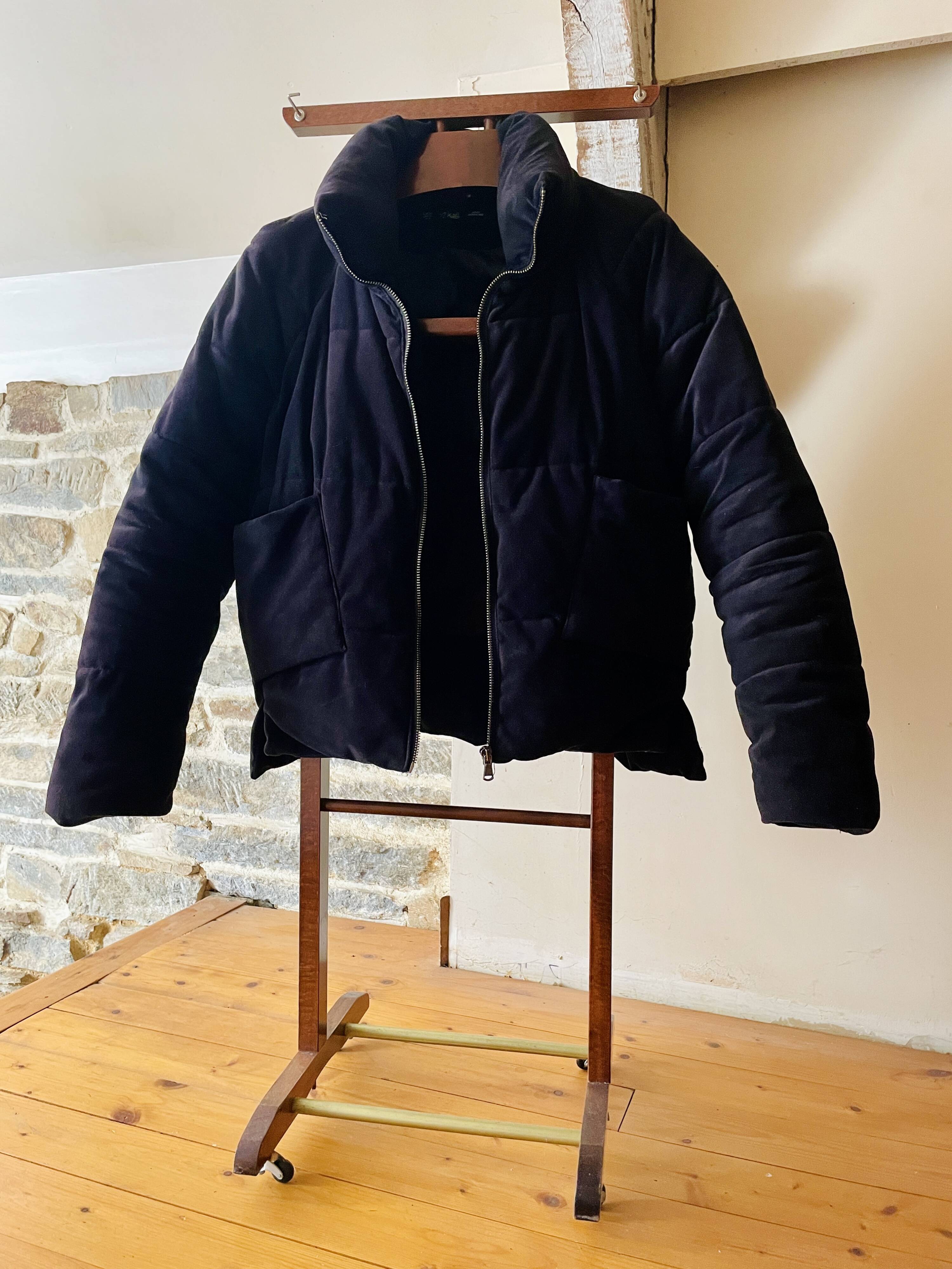 Wooden valet on wheels