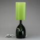 Black ceramic desk lamp by Magnus Eleback, Sweden, 1978