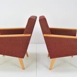 Paire de fauteuils design du milieu du siècle, années 1960.
