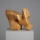 Interlocking abstract wood sculpture by Joop van Bergen, Netherlands, 1980s