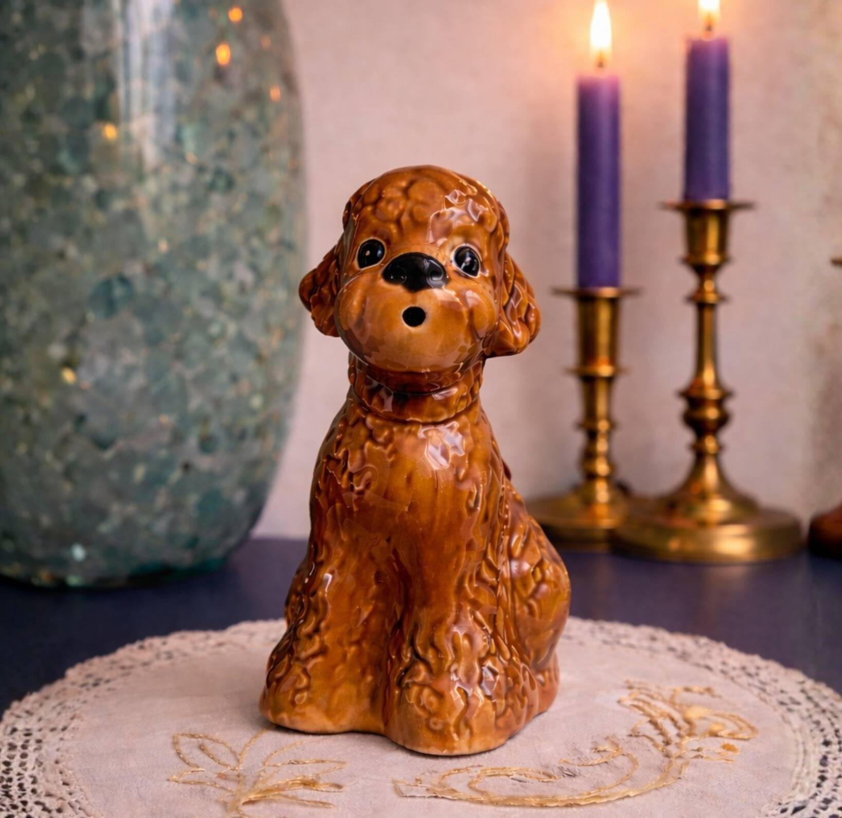 Vintage ceramic dog pitcher