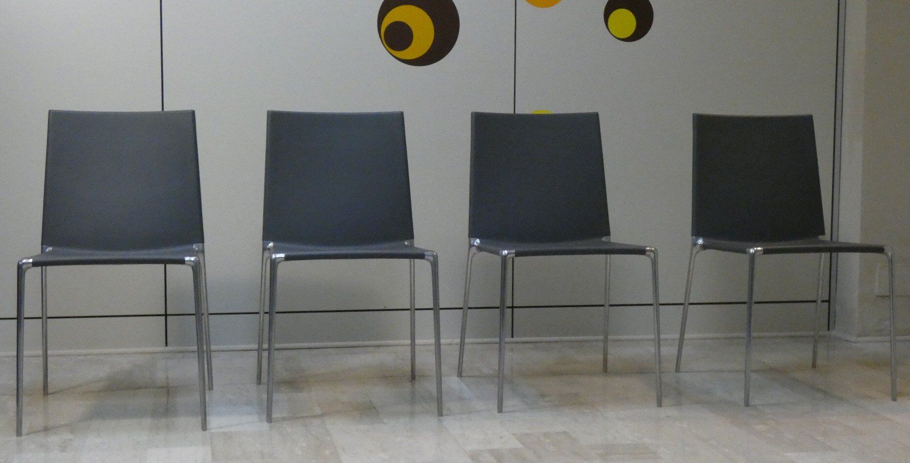 Aluminium and polyurethane chairs by Roberto Barbieri for B&B Italia, early 21st century, set of 4.