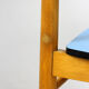 Vintage blue Formica & wood chairs, 1960s, set of 2