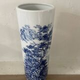 Vintage Japanese ceramic cylinder vase