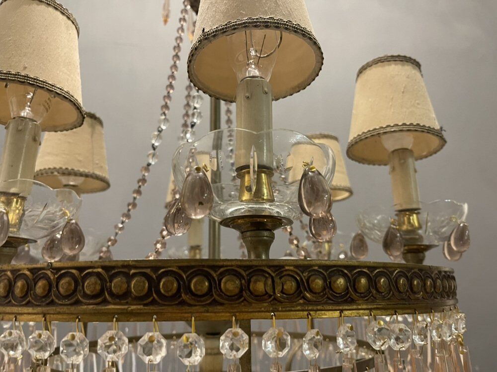 Italian Murano Glass Chandelier, 1950s