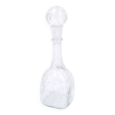 Carafe en verre bullé transparent La Rochère, années 70