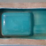 Ashtray vintage turquoise faience