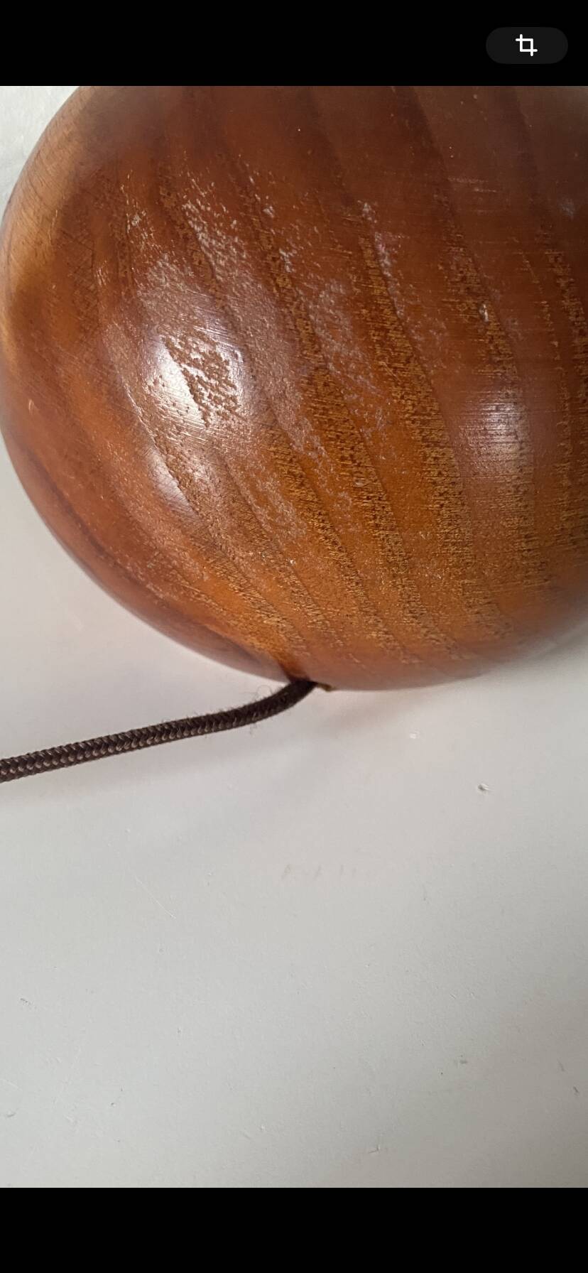 Wooden lamp, 2m fabric cable, fabric lampshade