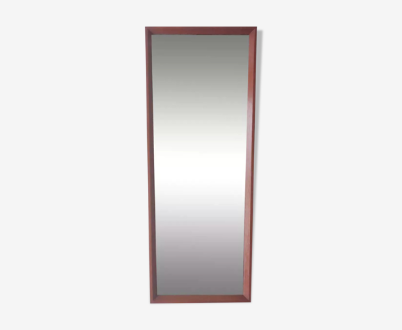 Scandinavian teak mirror, trapezoidal shape