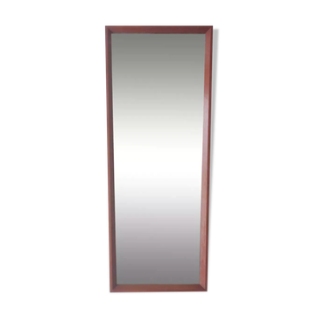 Scandinavian teak mirror, trapezoidal shape.