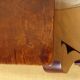 Antique chest of drawers with cross motifs, made entirely of solid walnut.