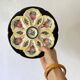 Hand-painted HB Quimper oyster plate