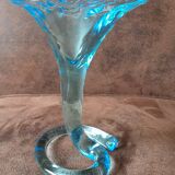 Swirling glass vase