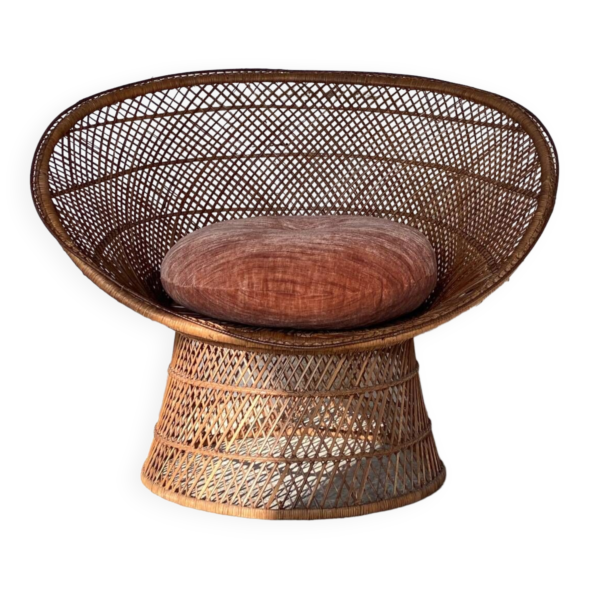 Large rattan armchair c.1970