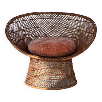 Large rattan armchair c.1970