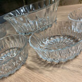 Fruit salad service - salad bowl and 5 glass ramekins