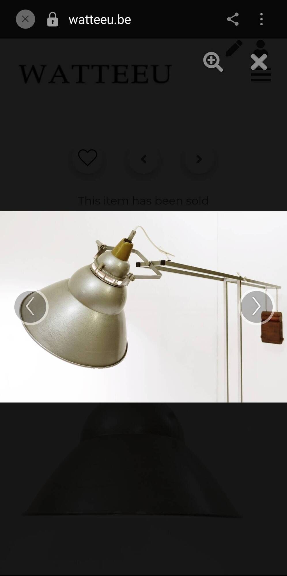Lampe suspension sur pied aluminium pivotant superbe
