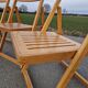 Set of 4 Folding Chairs in Wood and Plywood