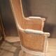 Louis XVI high-backed caned armchair