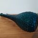 bottle made of blue vintage molded glass