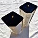 Perspex angle sconces and white lacquered metal with double lamp 1 pair