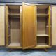 French wardrobe with tapered legs, 3 doors, 120cm hanging rail, new.