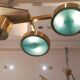 Brass and Murano glass chandelier