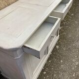 2-door furniture, 2 white patina drawers