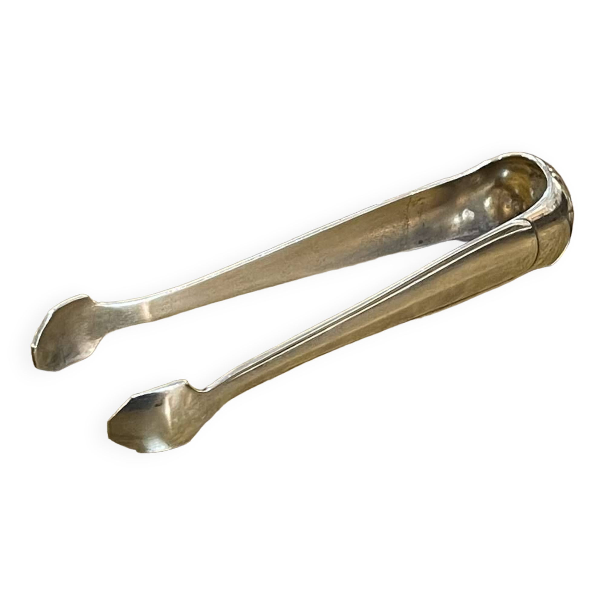 French silver-plated sugar tongs from the 1970s