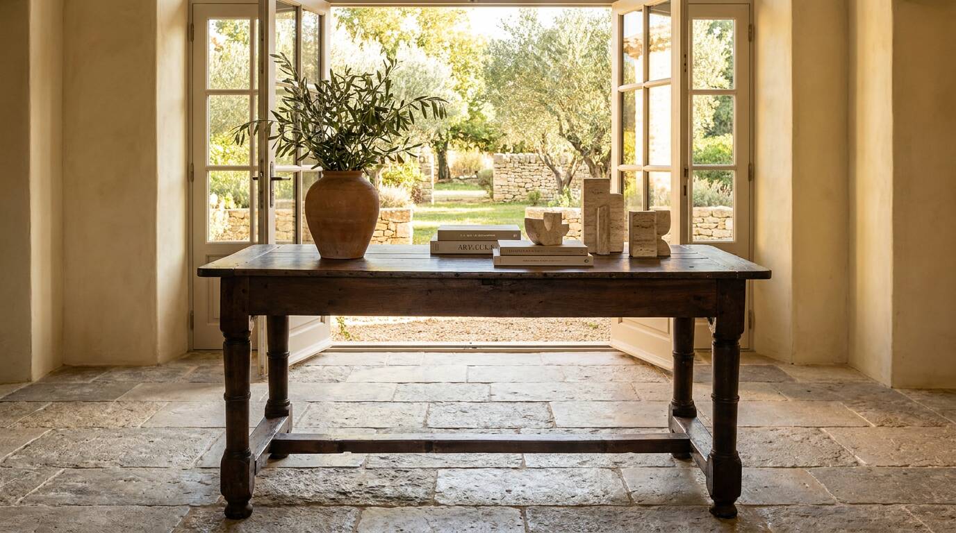 Grande table Louis XIII d'époque en chêne massif