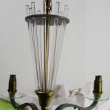 Chandelier 1940 modernist has needles in glass