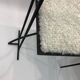 Pair of Postmodern High Back Black Metal Side Chairs in Boucle 1980s Vintage 70s