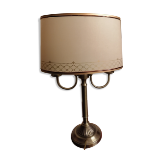 Brass hot water bottle-style lamp