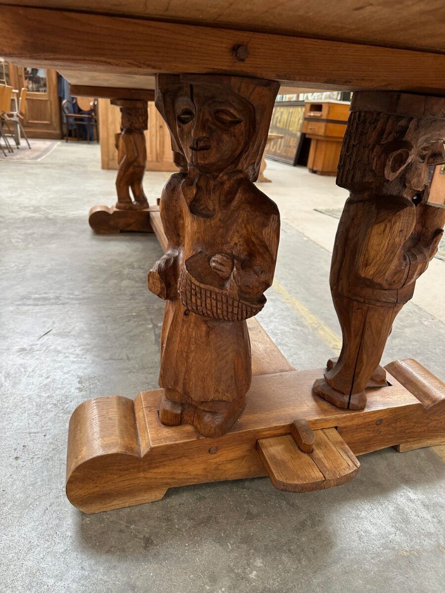 1950s mountain table in solid elm