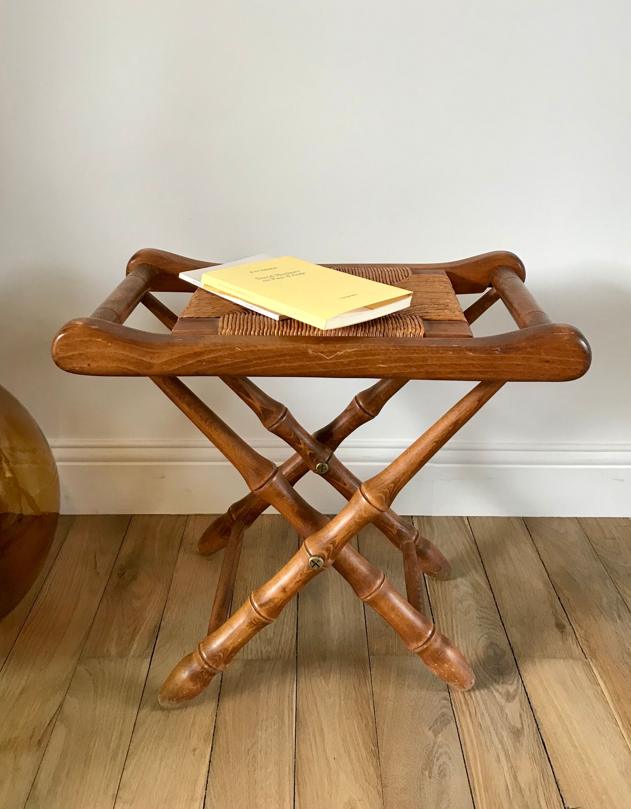 Folding stool in beech wood and mulching years 40-50