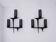 Pair of sculpted lacquered bronze wall lights, Arlus