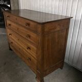 Chest of drawers  Louis Philippe old walnut