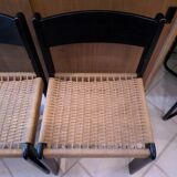 Set of 4 Scandinavian rope chairs