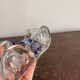 Double salt and pepper shaker, swan dragée, cobalt blue Murano glass.