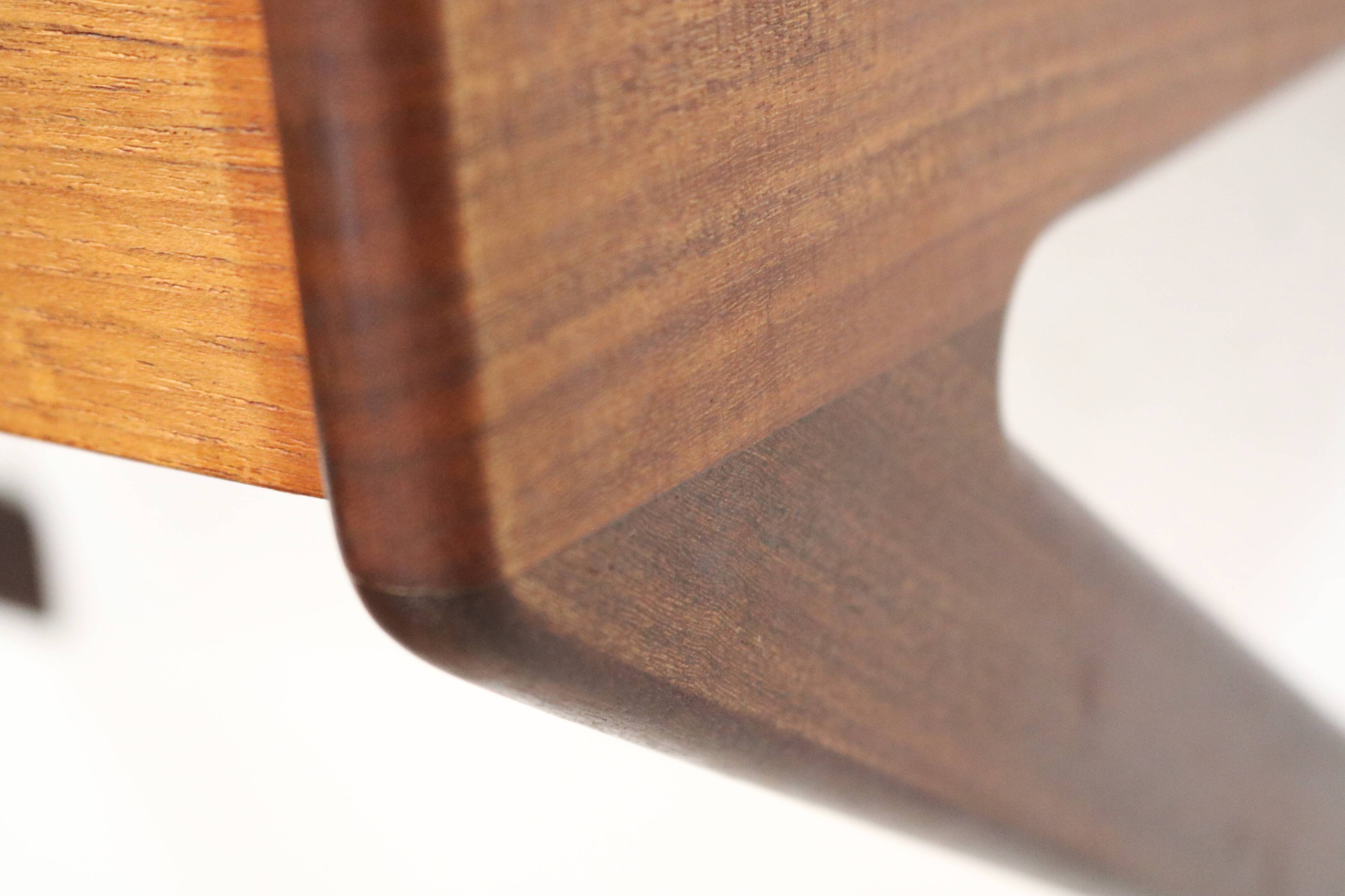 Floating nightstand  in teak wood by Sigfred Omann for Olholm Mobelfabrik