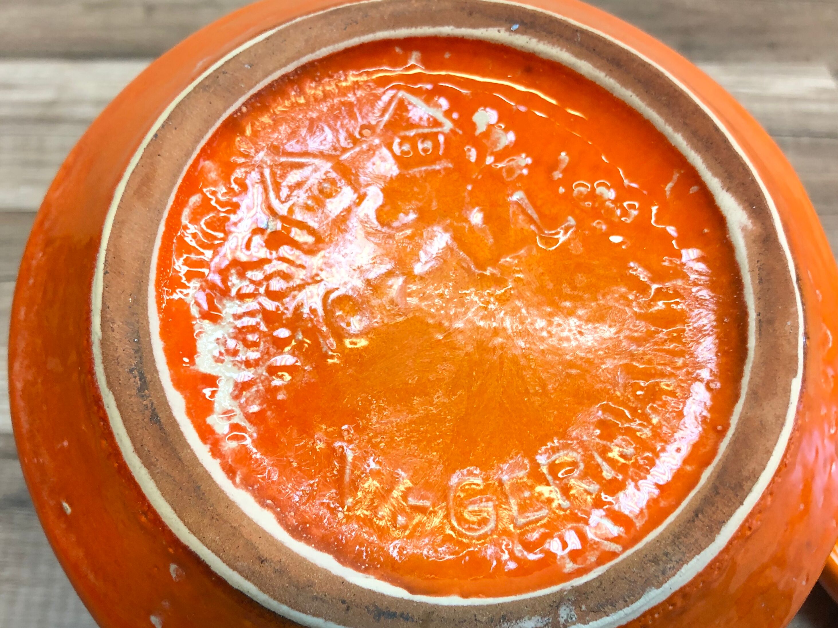 Carstens-Tunnieshoft west germany vintage 70 orange teapot