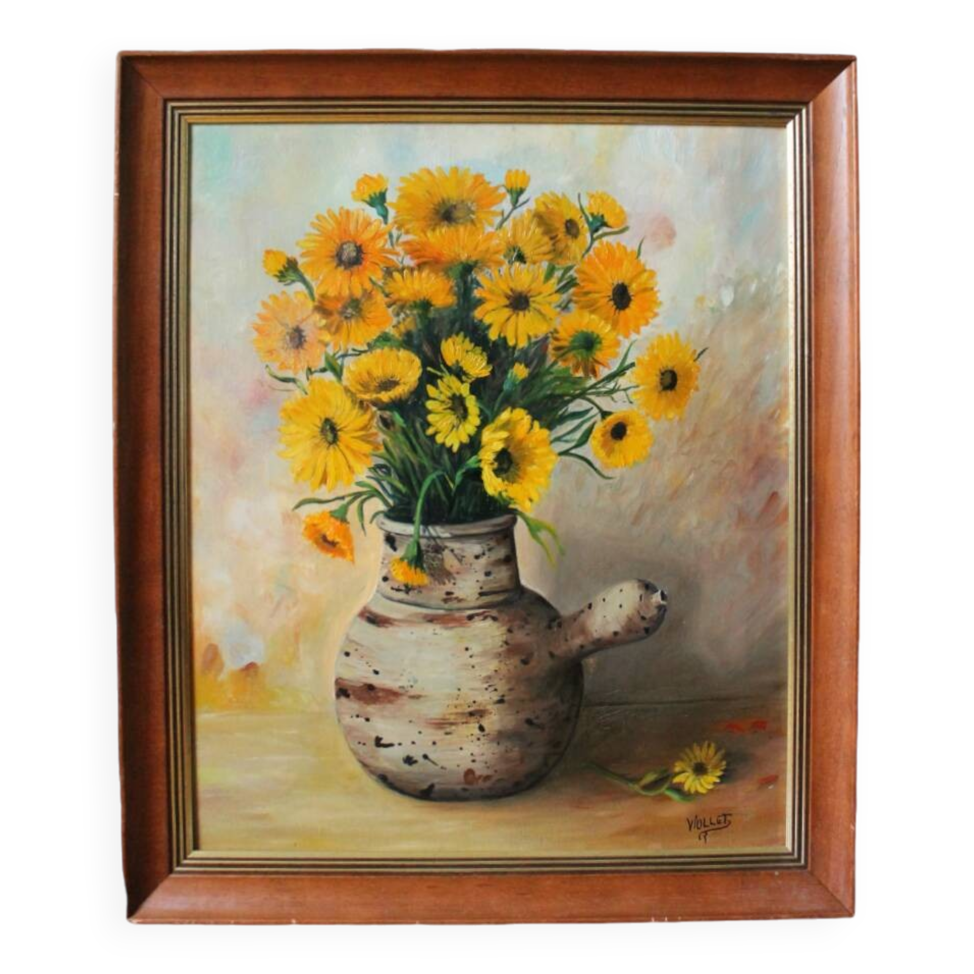 Viollet F. "Bouquet of yellow flowers"