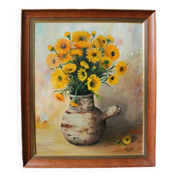 Viollet F. "Bouquet de fleurs jaunes"