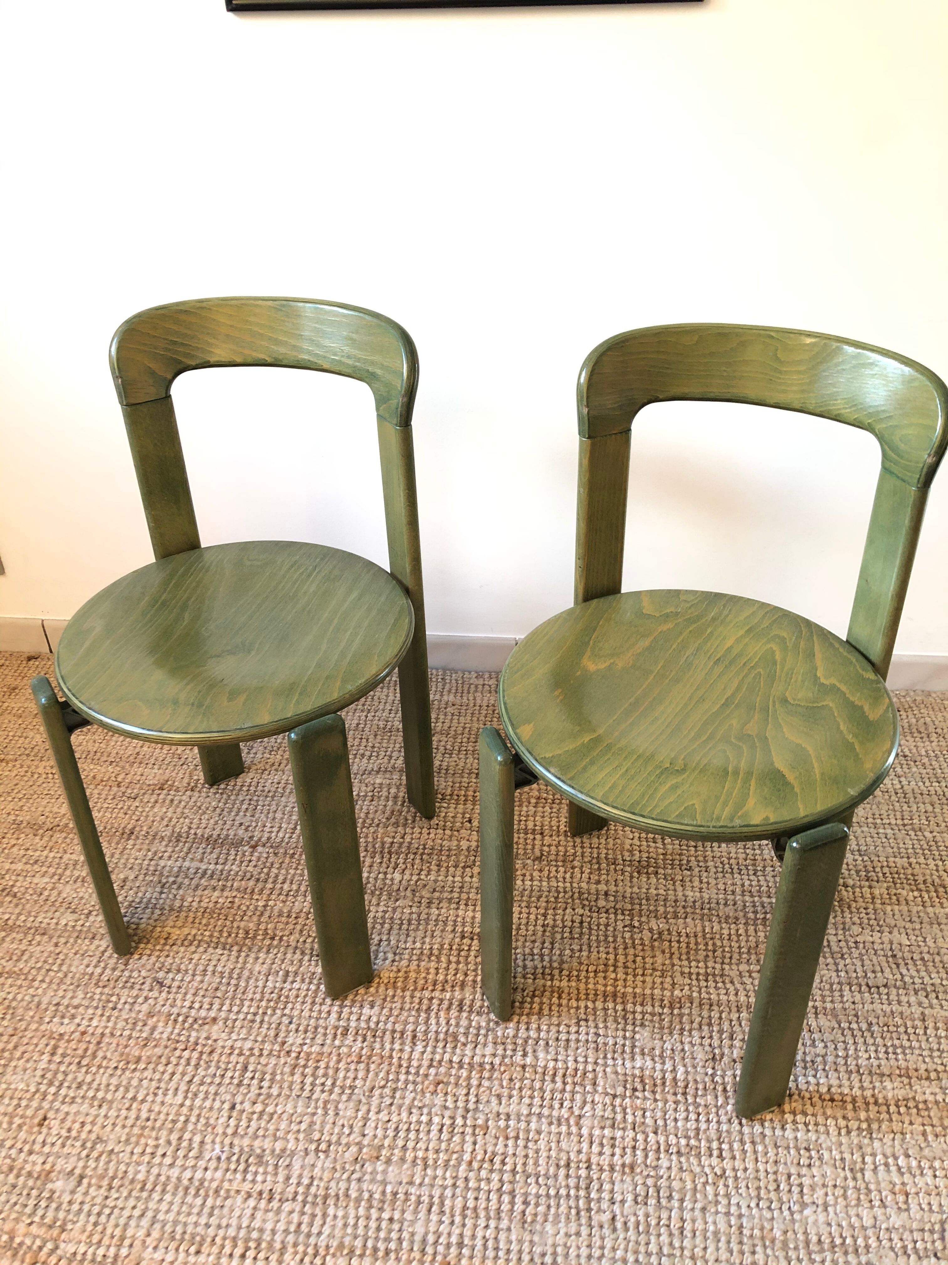 Set of 2 Bruno Rey design chairs